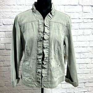 🆕 MULTIPLES Gray Zip Jacket - Size Large